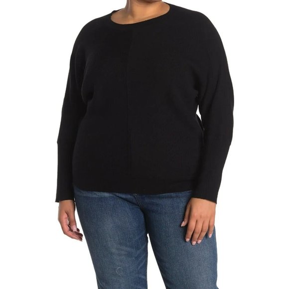 NORDSTROM DEVOTION Sweaters - Nordstrom DEVOTION BY CYRUS 1X Novelty Casual Rib Top In Black